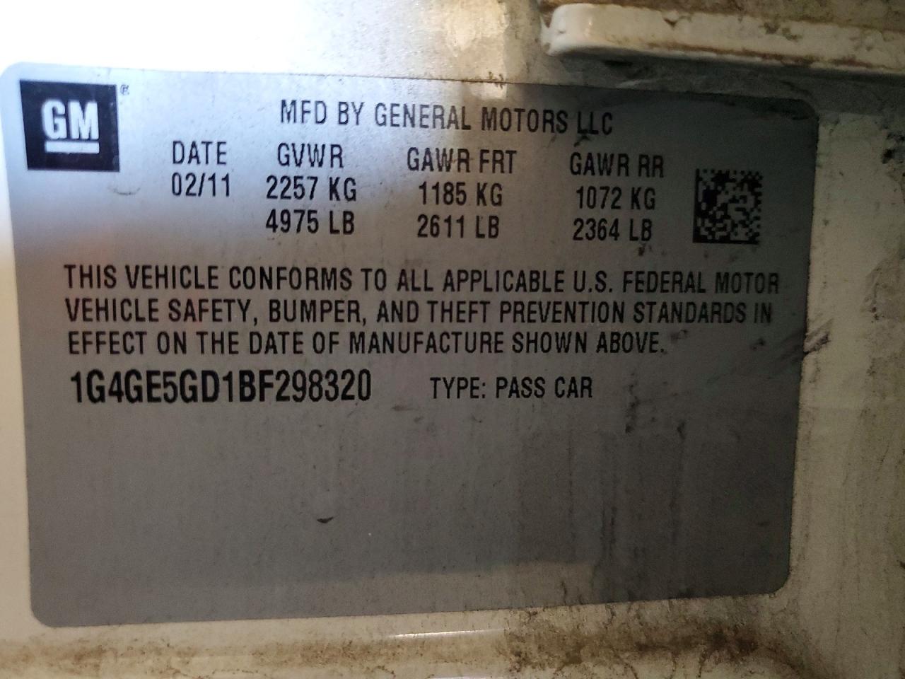 2011 BUICK LACROSSE CXS photo 23