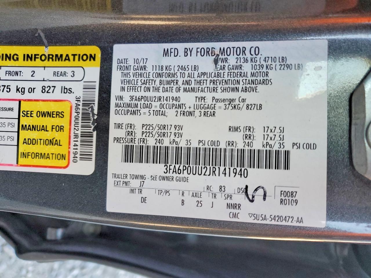 2018 FORD FUSION S HYBRID photo 23