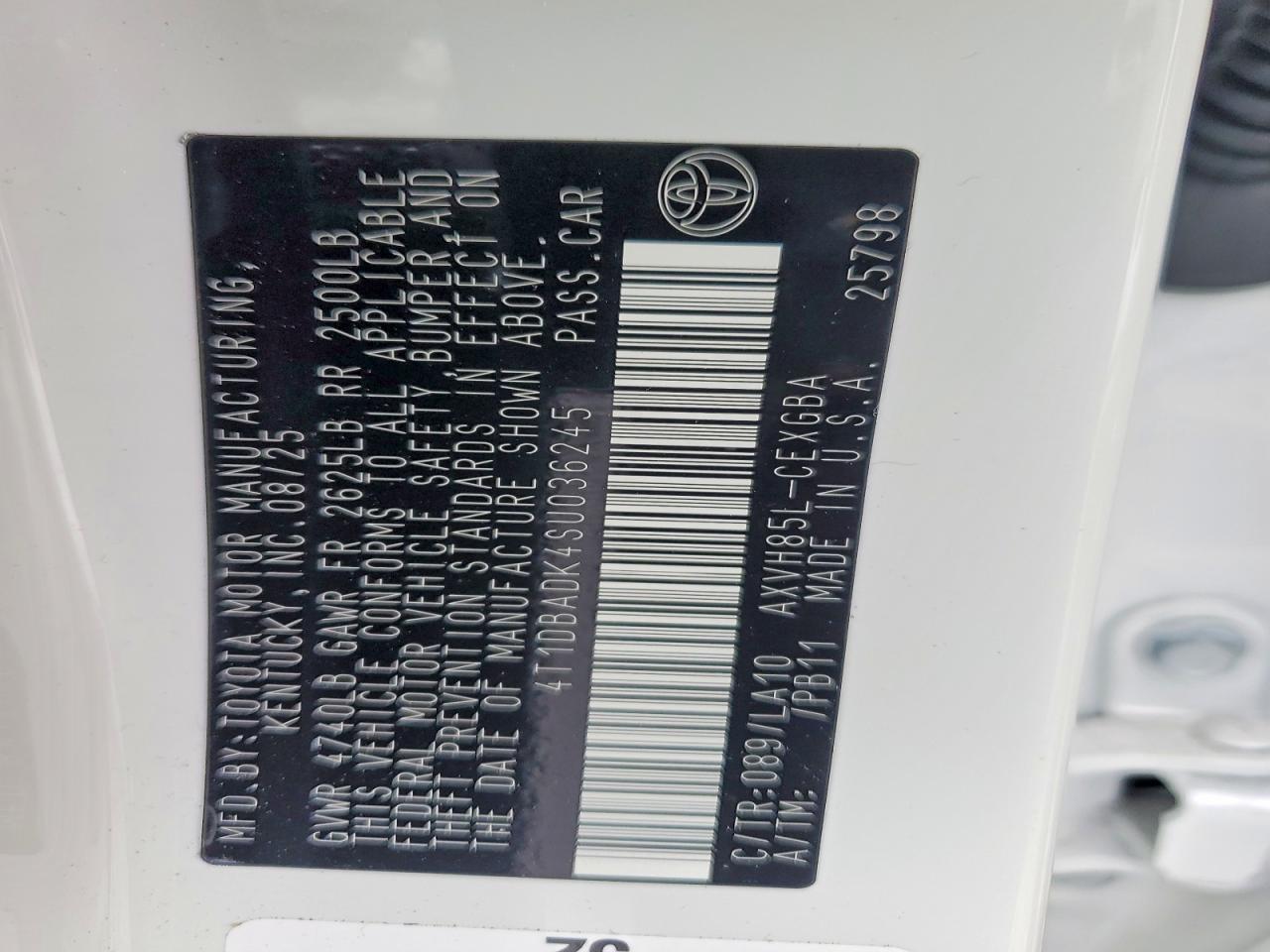 2025 TOYOTA CAMRY XLE photo 23