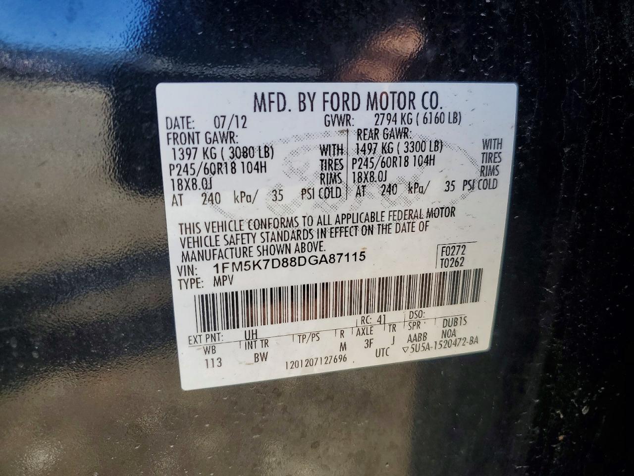 2013 FORD EXPLORER XLT photo 13