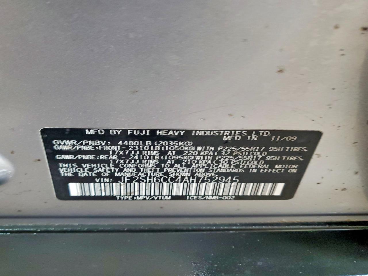 2010 SUBARU FORESTER 2.5X PREMIUM photo 25