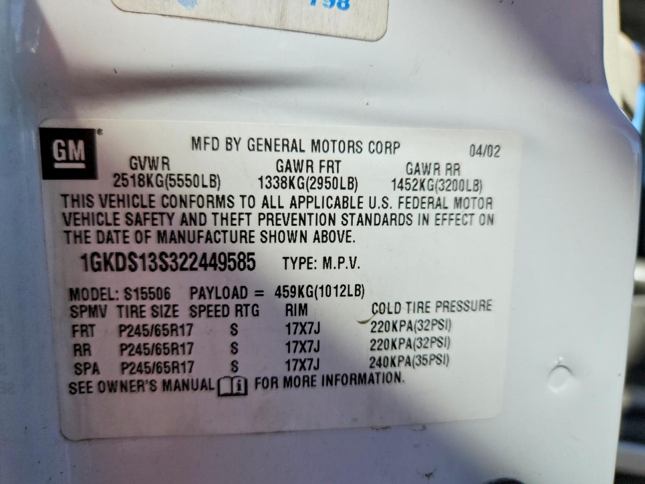 2002 GMC ENVOY photo 25