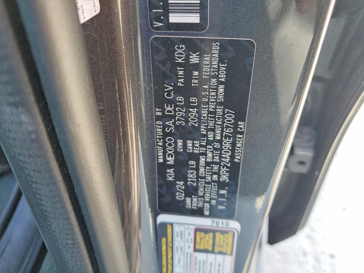 2024 KIA FORTE LXS photo 12