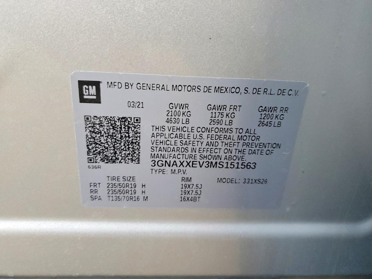 2021 CHEVROLET EQUINOX PREMIER photo 13