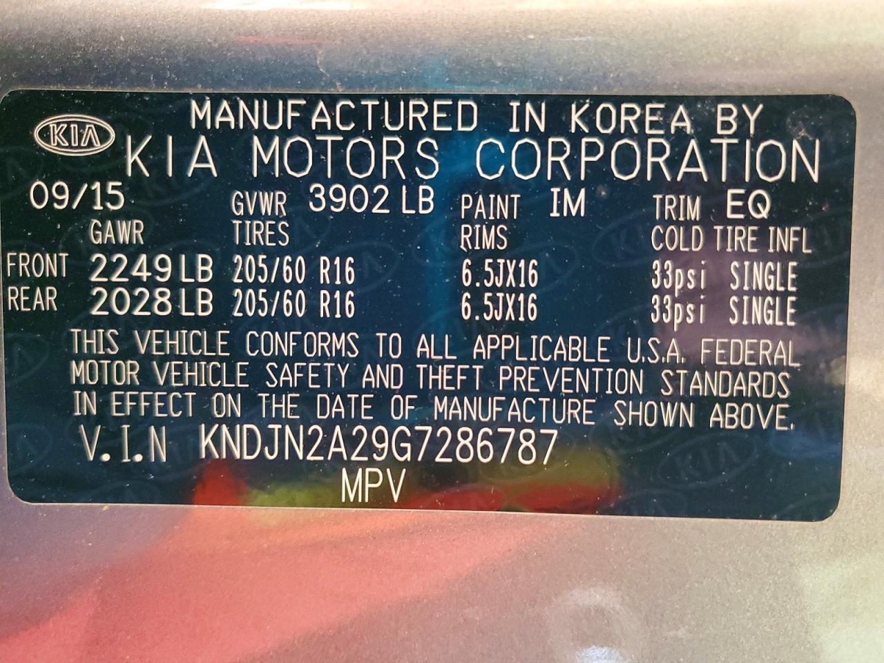 2016 KIA SOUL BASE photo 23