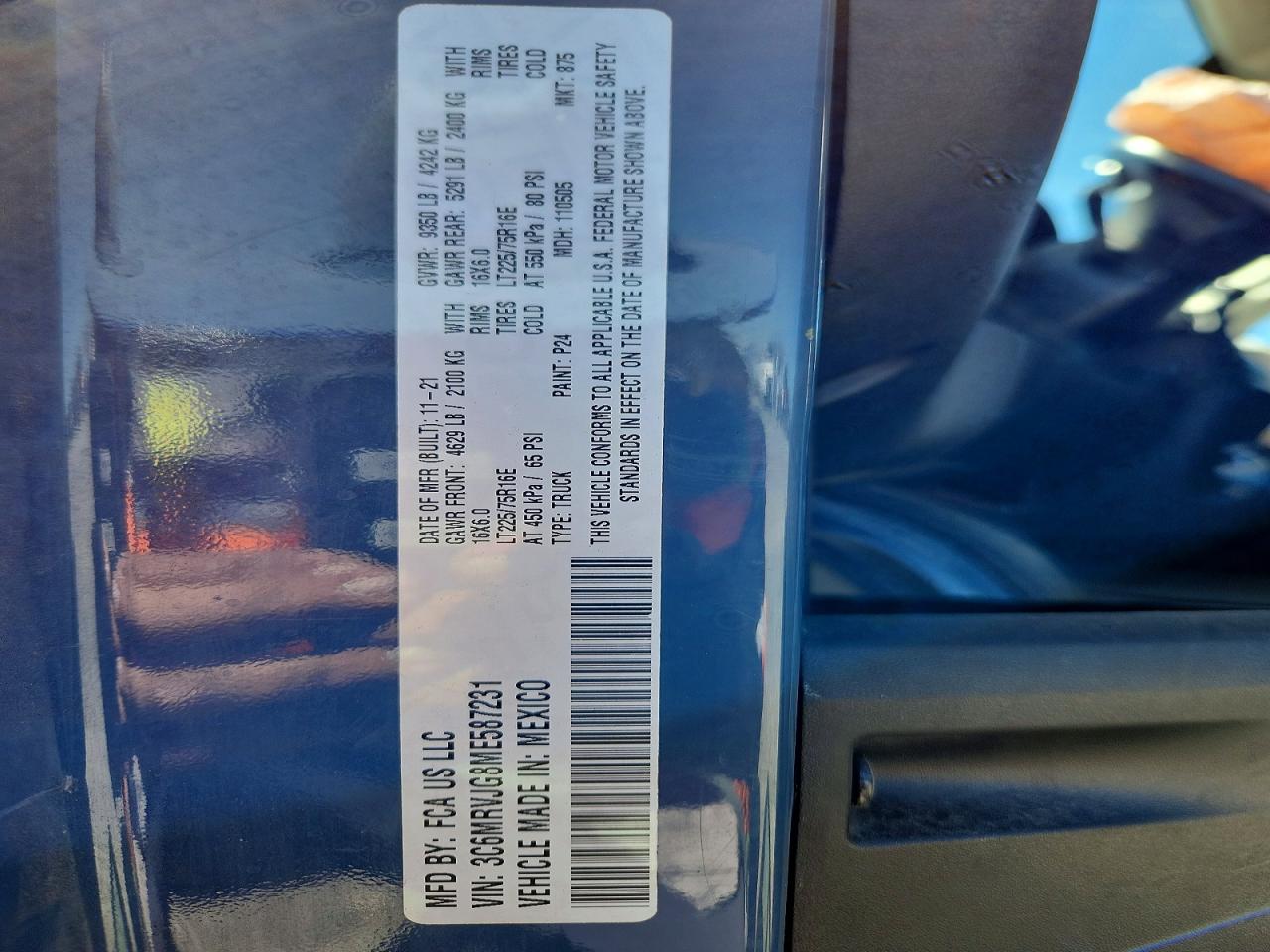 2021 RAM PROMASTER 3500 photo 13