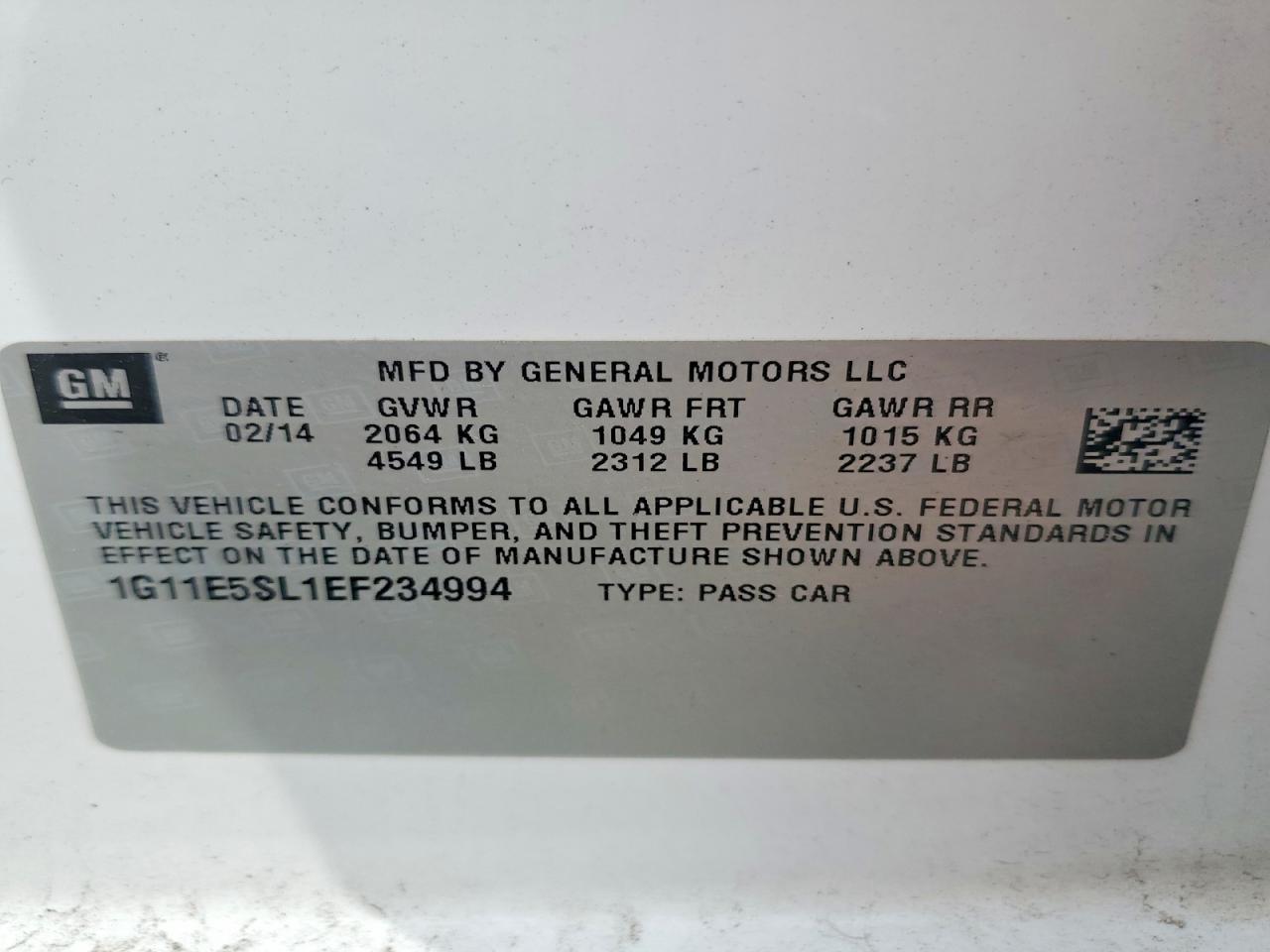 2014 CHEVROLET MALIBU 2LT photo 12