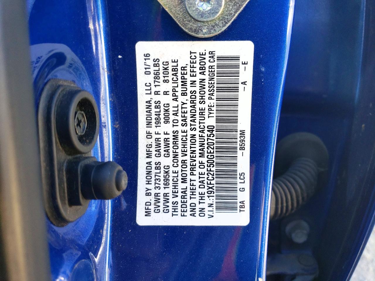 2016 HONDA CIVIC LX photo 37