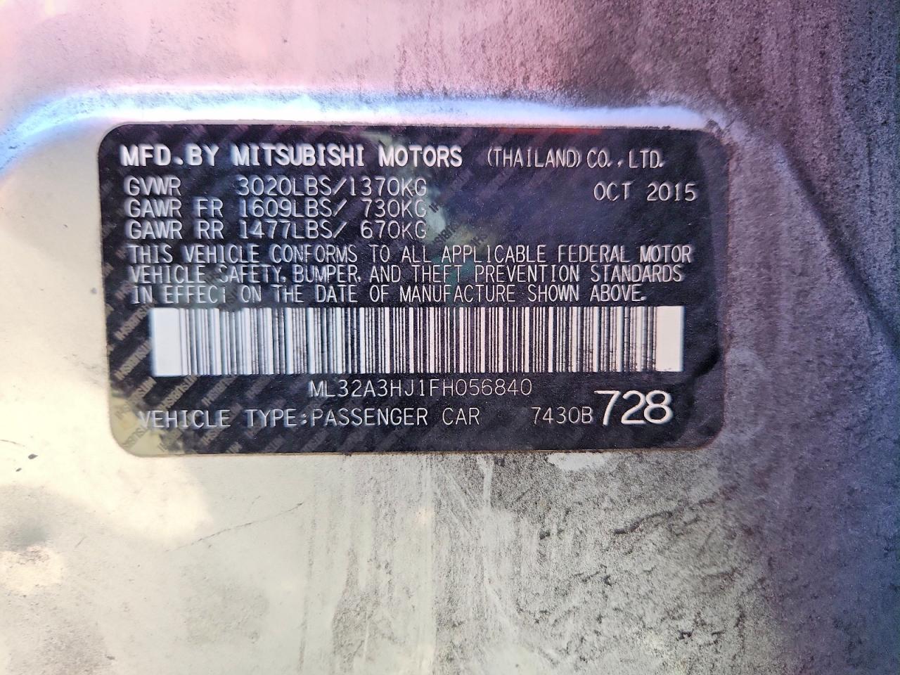 2015 MITSUBISHI MIRAGE DE photo 23