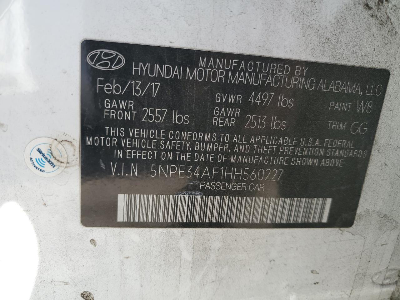 2017 HYUNDAI SONATA photo 25