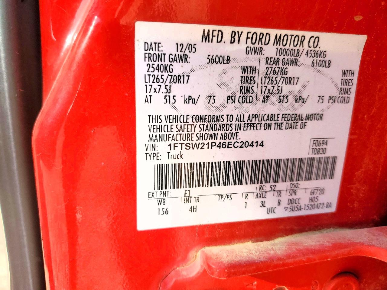 2006 FORD F250 SUPER DUTY photo 13