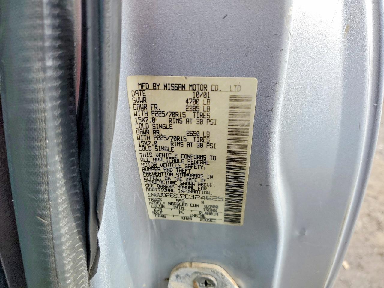 2002 NISSAN FRONTIER STANDARD photo 34