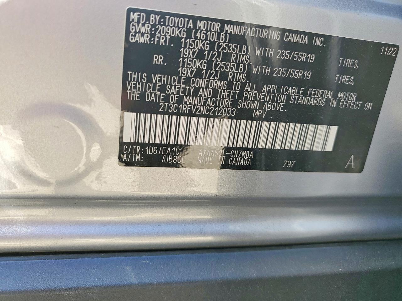 2022 TOYOTA RAV4 XLE PREMIUM photo 34