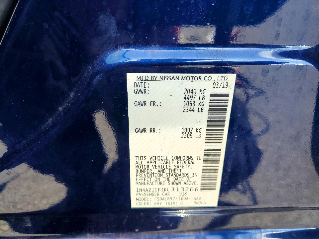2019 NISSAN LEAF S photo 23
