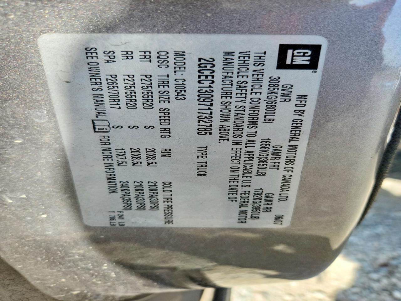 2007 CHEVROLET SILVERADO C1500 CREW CAB photo 23