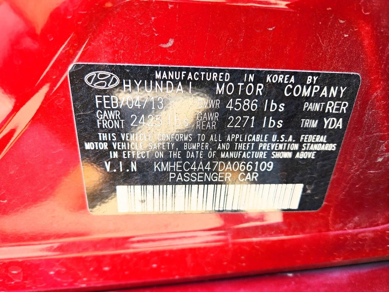2013 HYUNDAI SONATA HYBRID photo 23