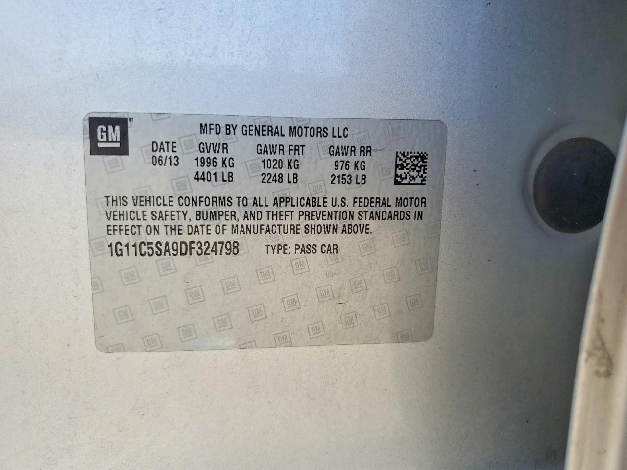 2013 CHEVROLET MALIBU 1LT photo 13
