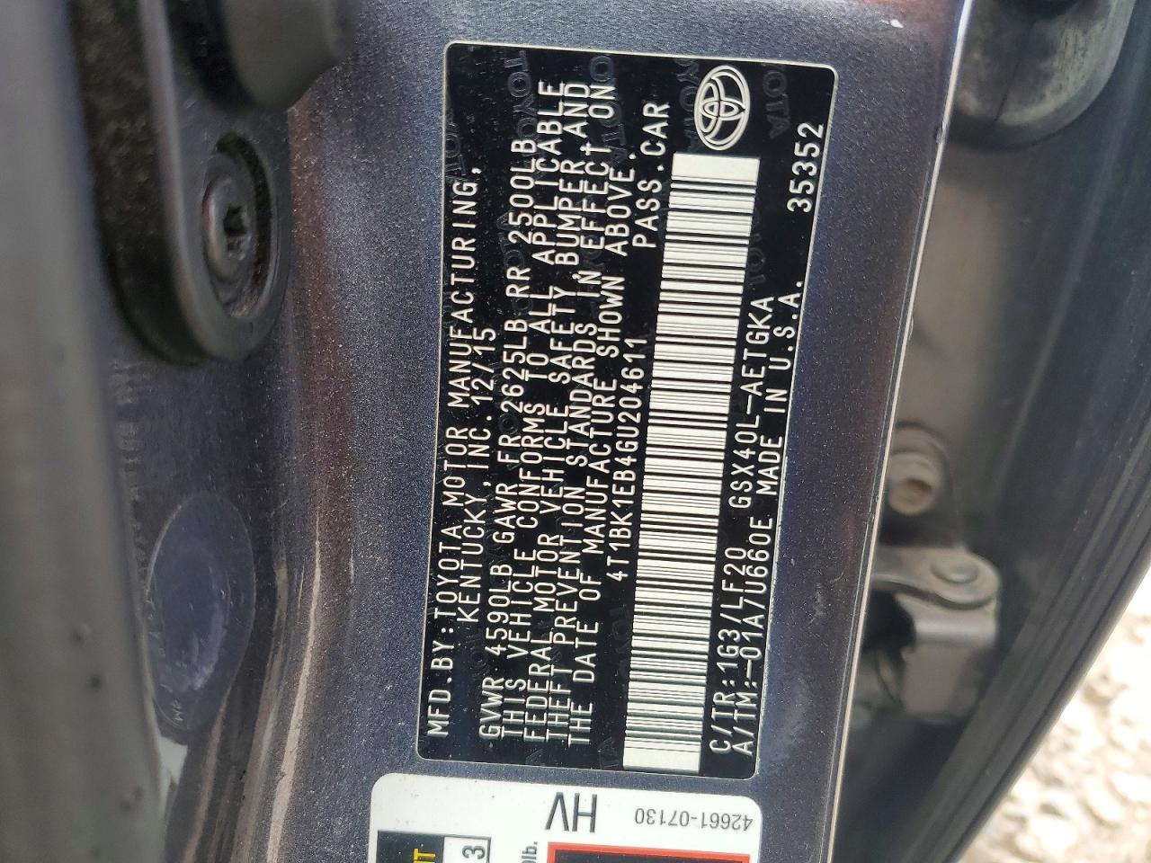 2016 TOYOTA AVALON XLE PREMIUM photo 12