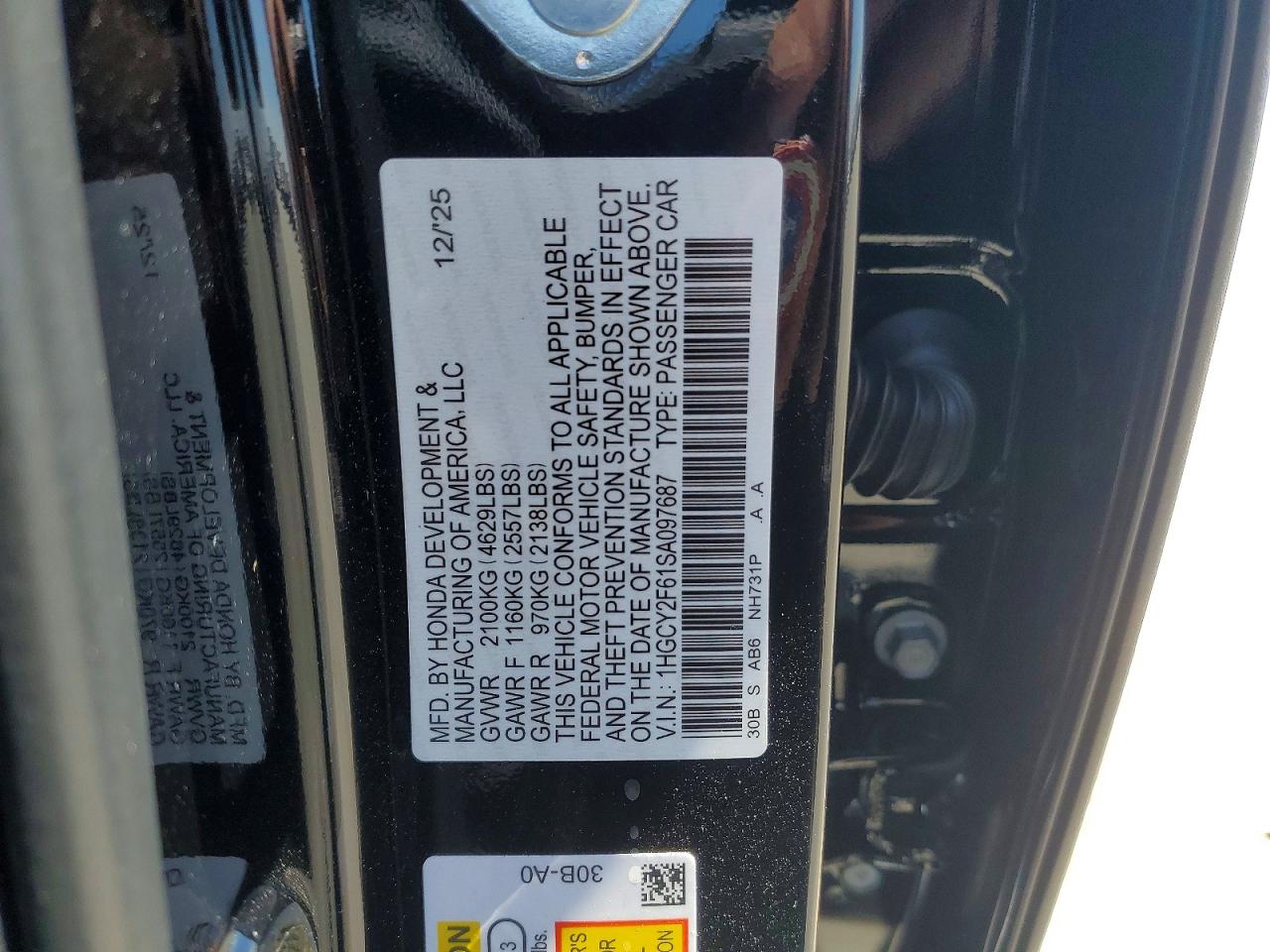 2025 HONDA ACCORD HYBRID EXL photo 12