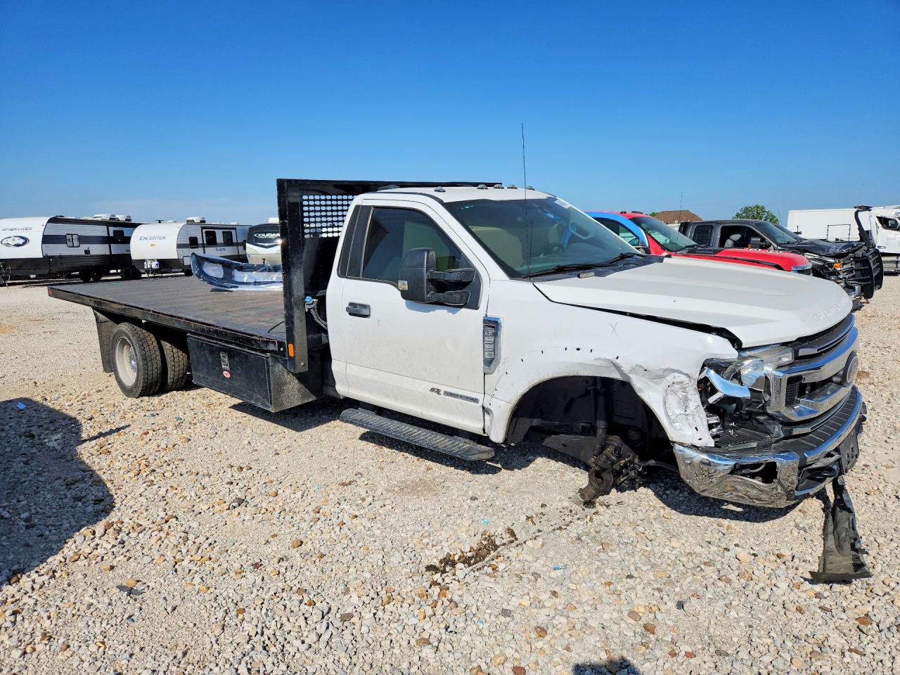2020 FORD F550 SUPER DUTY FLATBED TRUCK photo 4