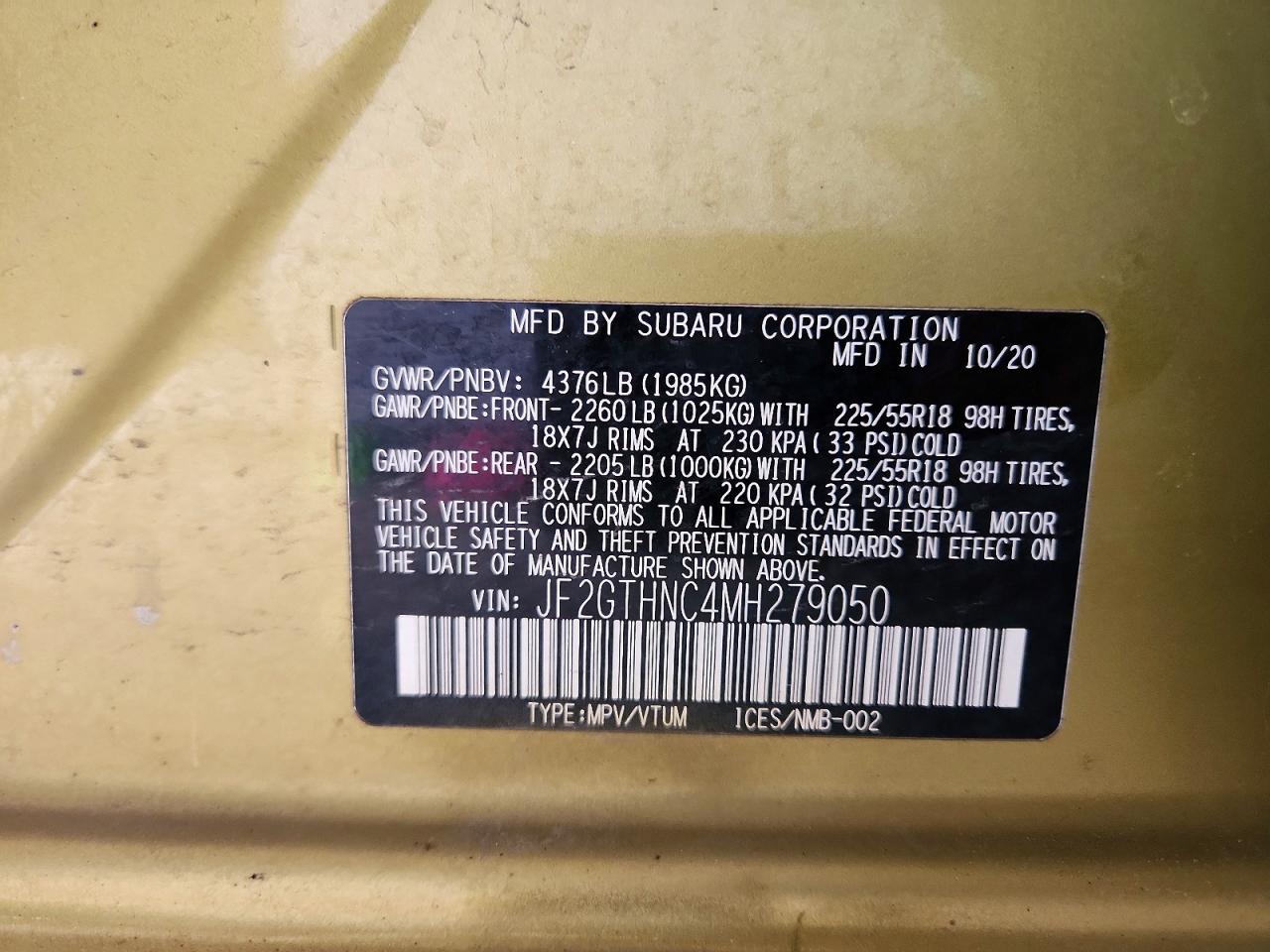 2021 SUBARU CROSSTREK LIMITED photo 12
