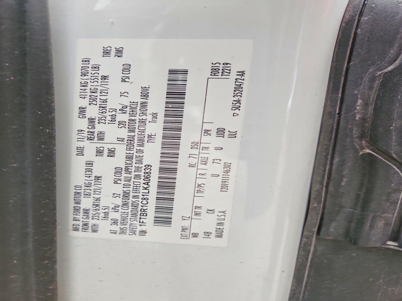2020 FORD TRANSIT 250 DELIVERY VAN photo 34