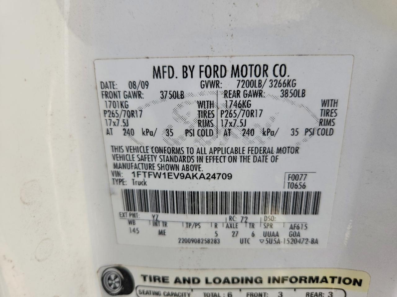 2010 FORD F150 SUPERCREW photo 23