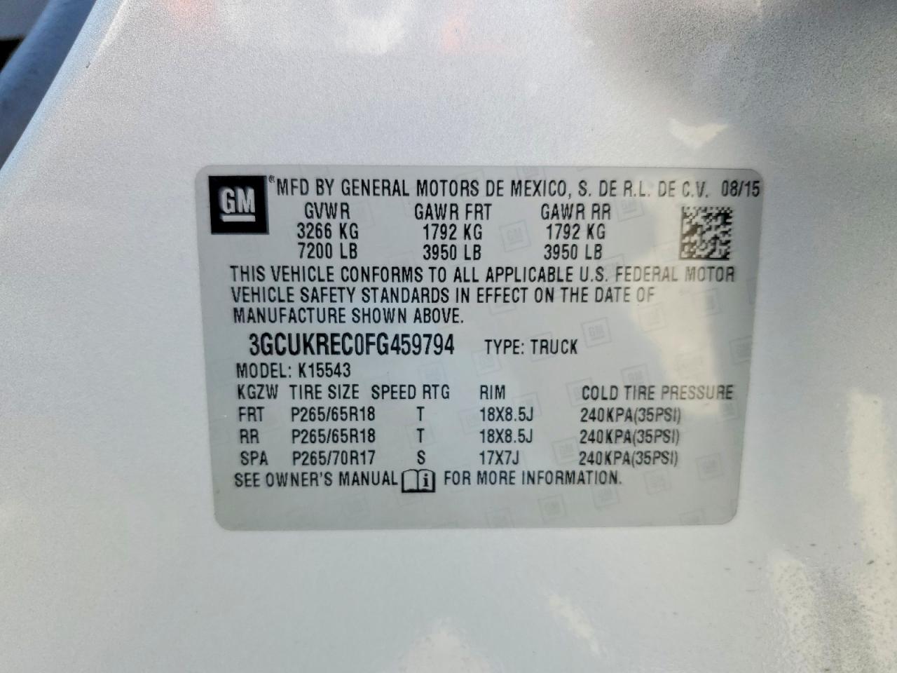 2015 CHEVROLET SILVERADO K1500 LT photo 37