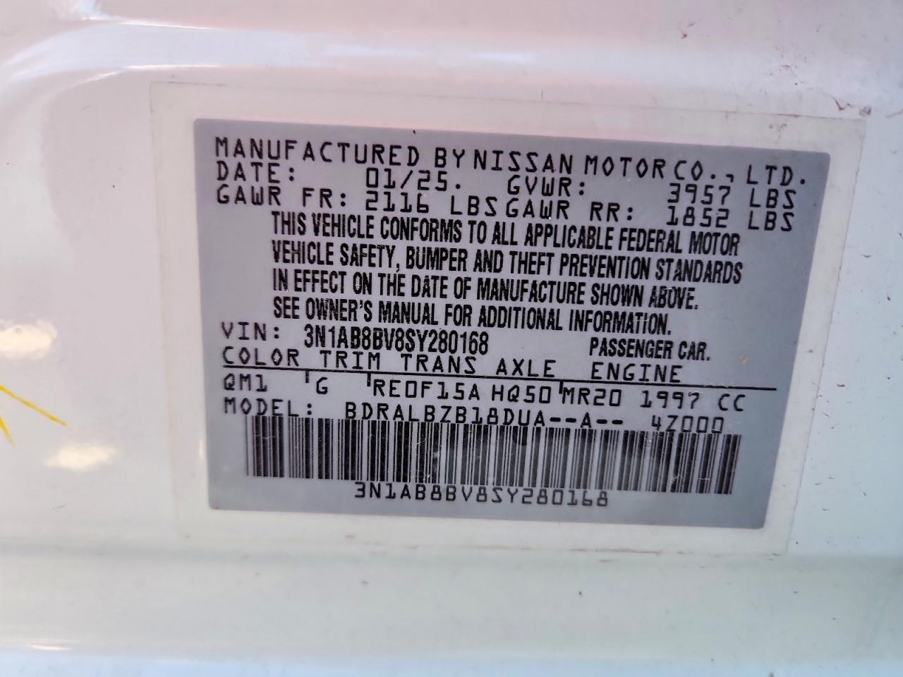2025 NISSAN SENTRA S photo 12