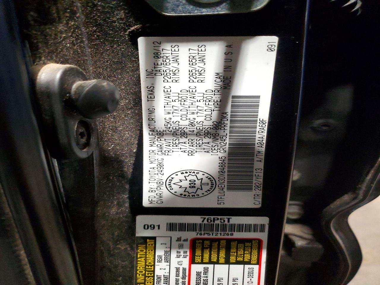 2013 TOYOTA TACOMA V6 photo 23