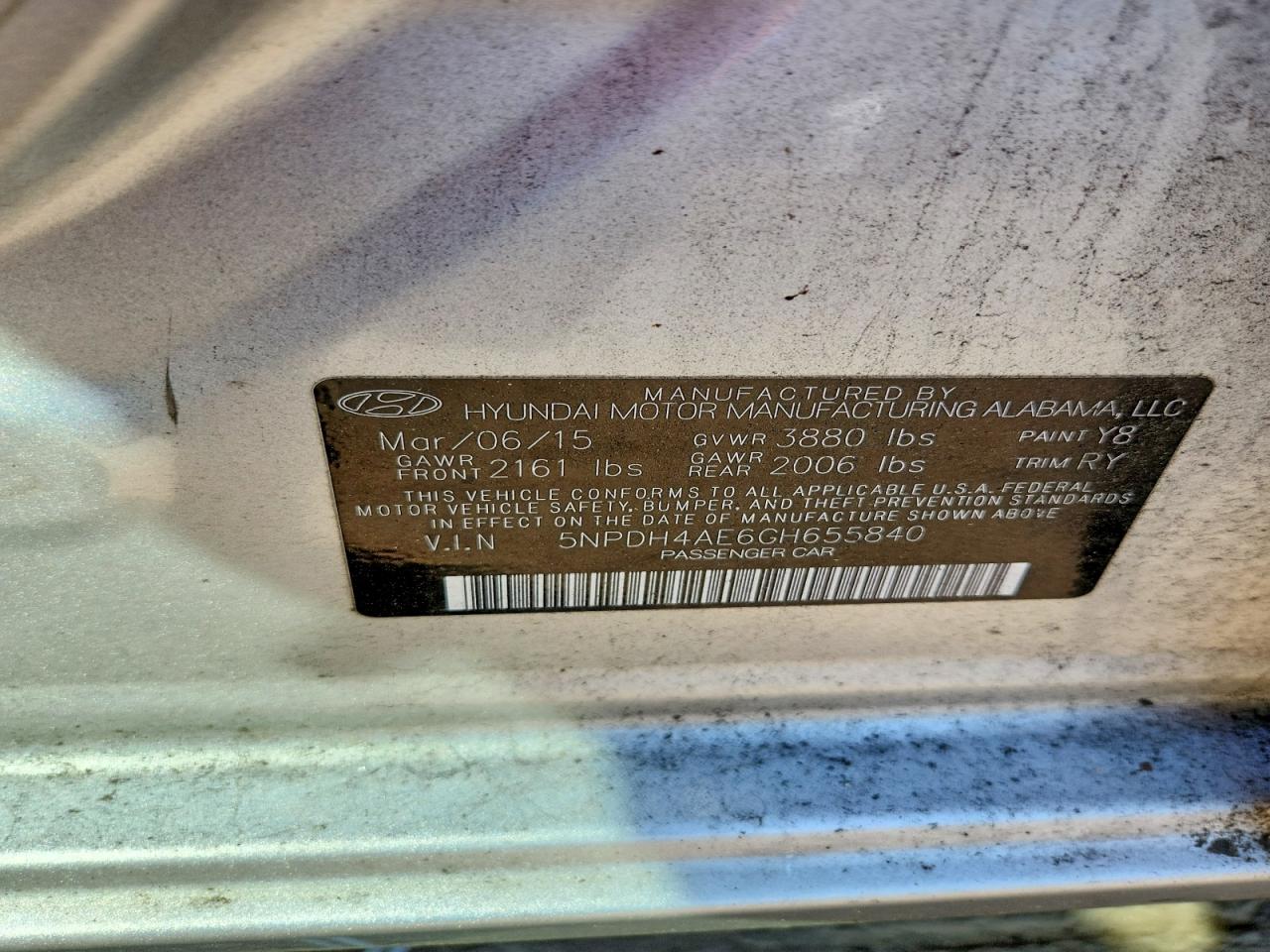 2016 HYUNDAI ELANTRA LIMITED photo 12