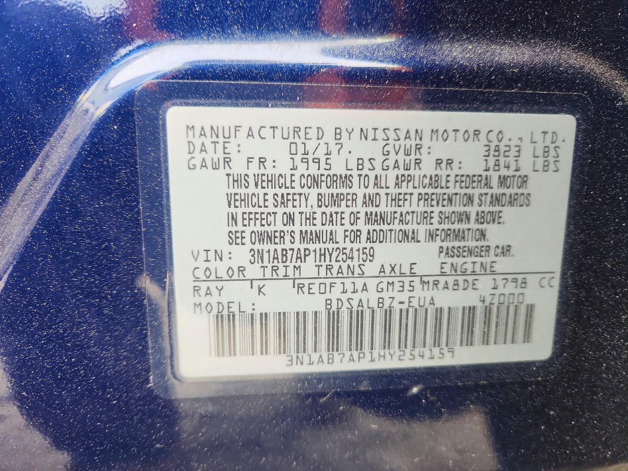 2017 NISSAN SENTRA S photo 25