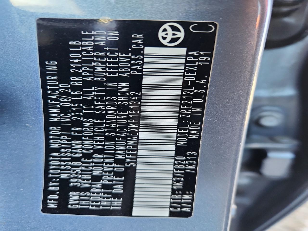 2021 TOYOTA COROLLA LE photo 25