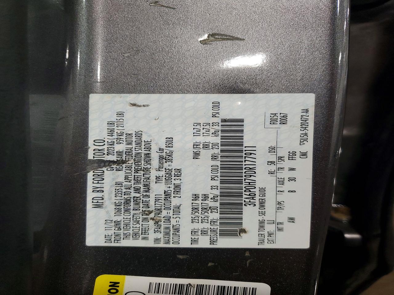 2013 FORD FUSION SE photo 23