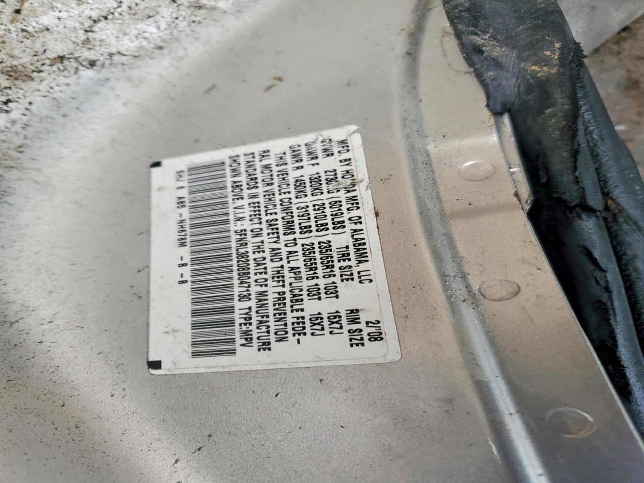 2008 HONDA ODYSSEY LX photo 25