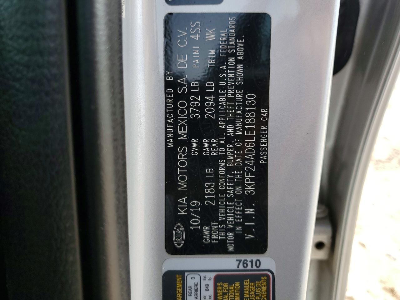2020 KIA FORTE LXS photo 23
