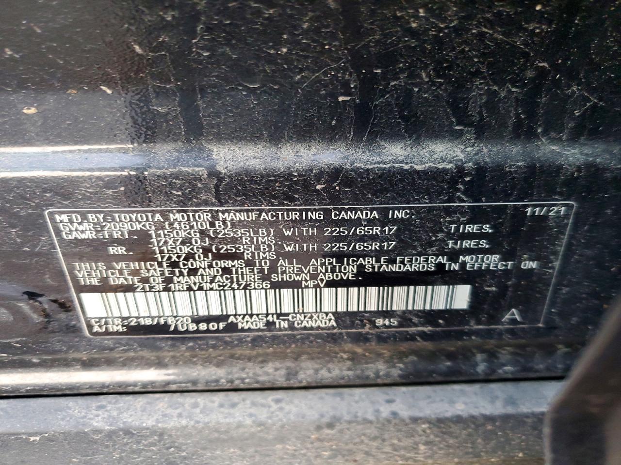 2021 TOYOTA RAV4 LE photo 25