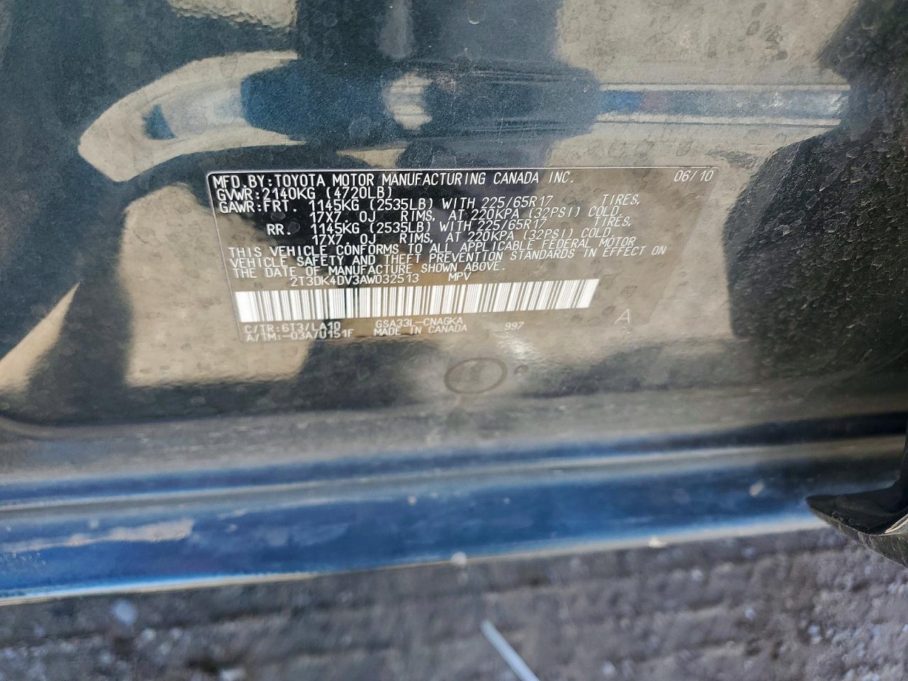 2010 TOYOTA RAV4 LIMITED photo 12