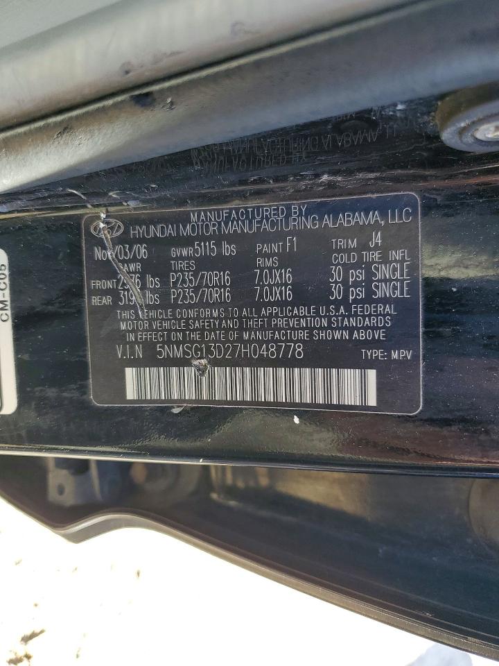 2007 HYUNDAI SANTA FE GLS photo 37