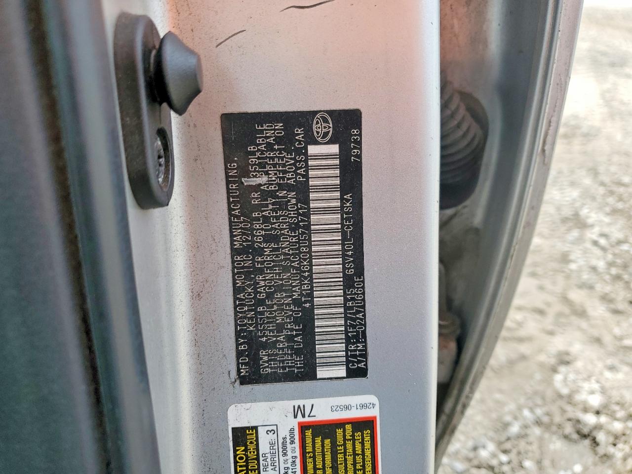 2008 TOYOTA CAMRY SE V6 photo 23