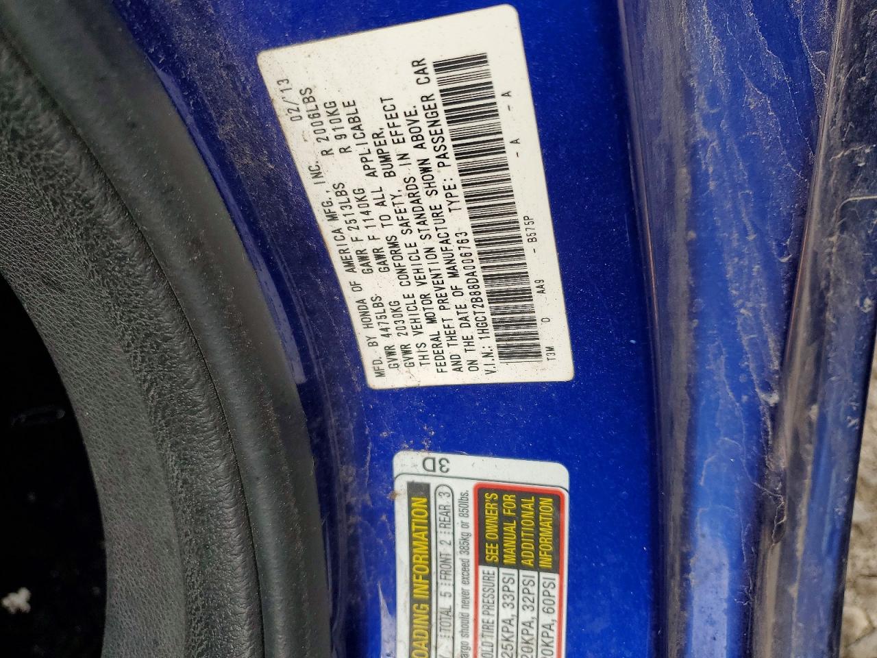 2013 HONDA ACCORD EXL photo 34