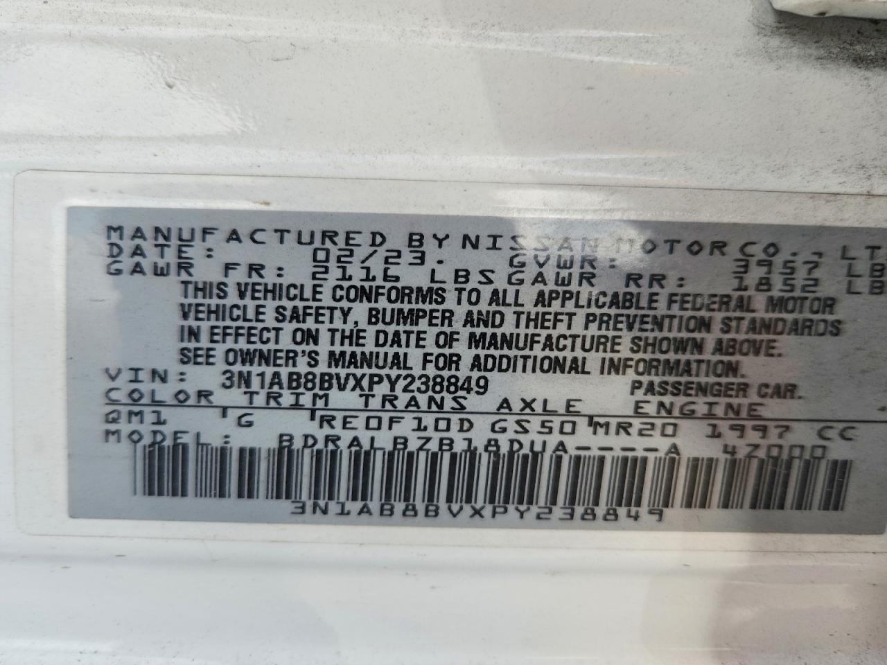 2023 NISSAN SENTRA S photo 23