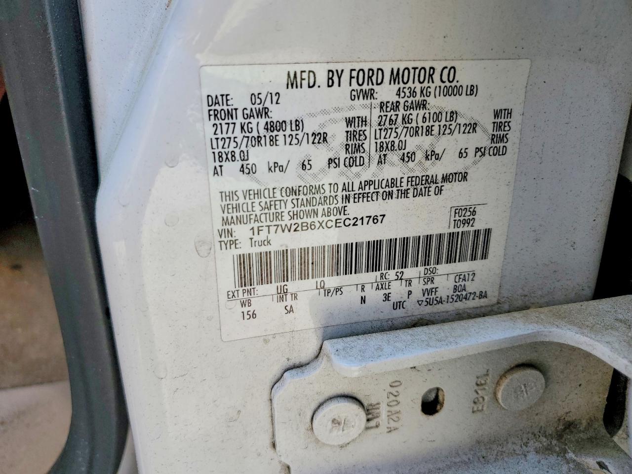 2012 FORD F250 SUPER DUTY photo 12