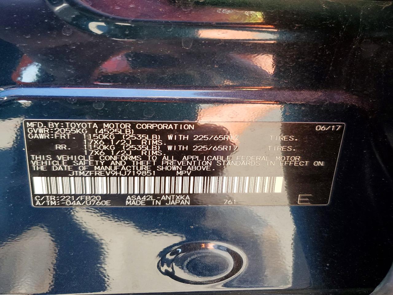 2017 TOYOTA RAV4 LE photo 12
