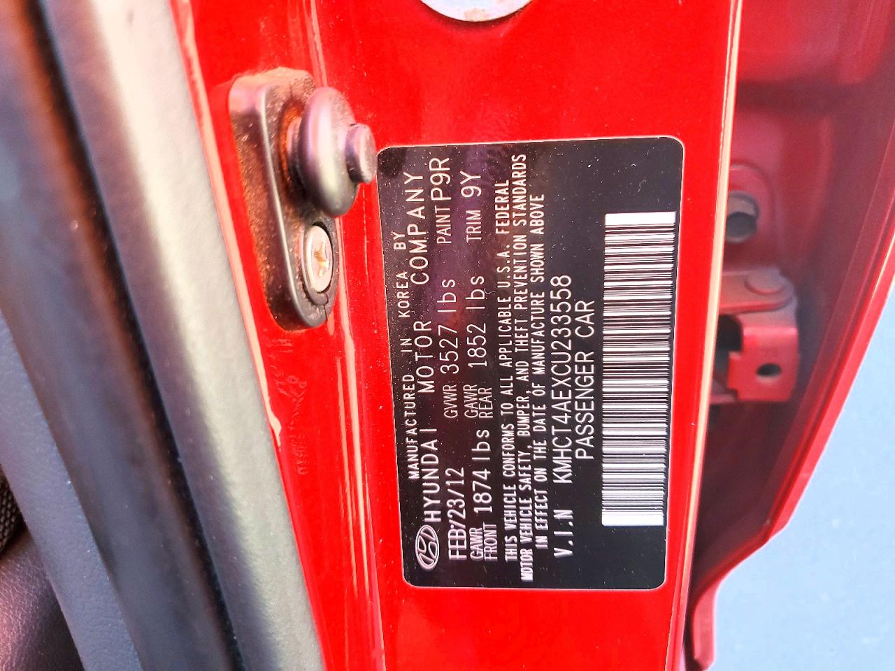 2012 HYUNDAI ACCENT GLS photo 23