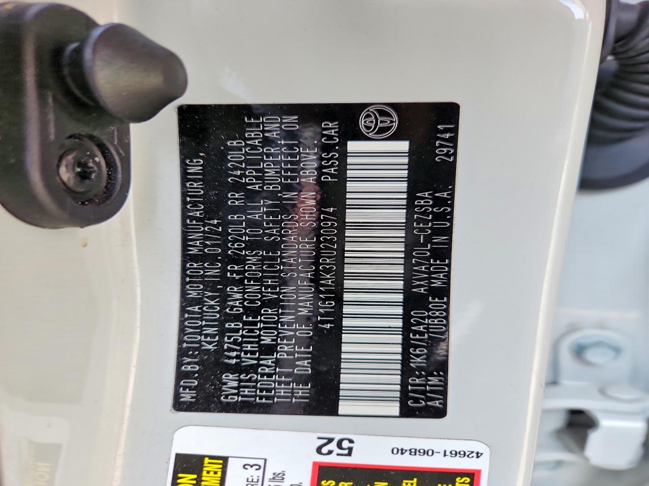 2024 TOYOTA CAMRY SE photo 12