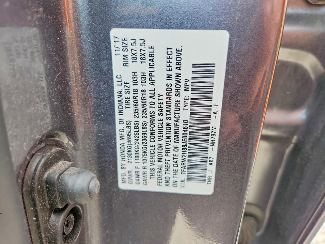 2018 HONDA CR-V EXL photo 37