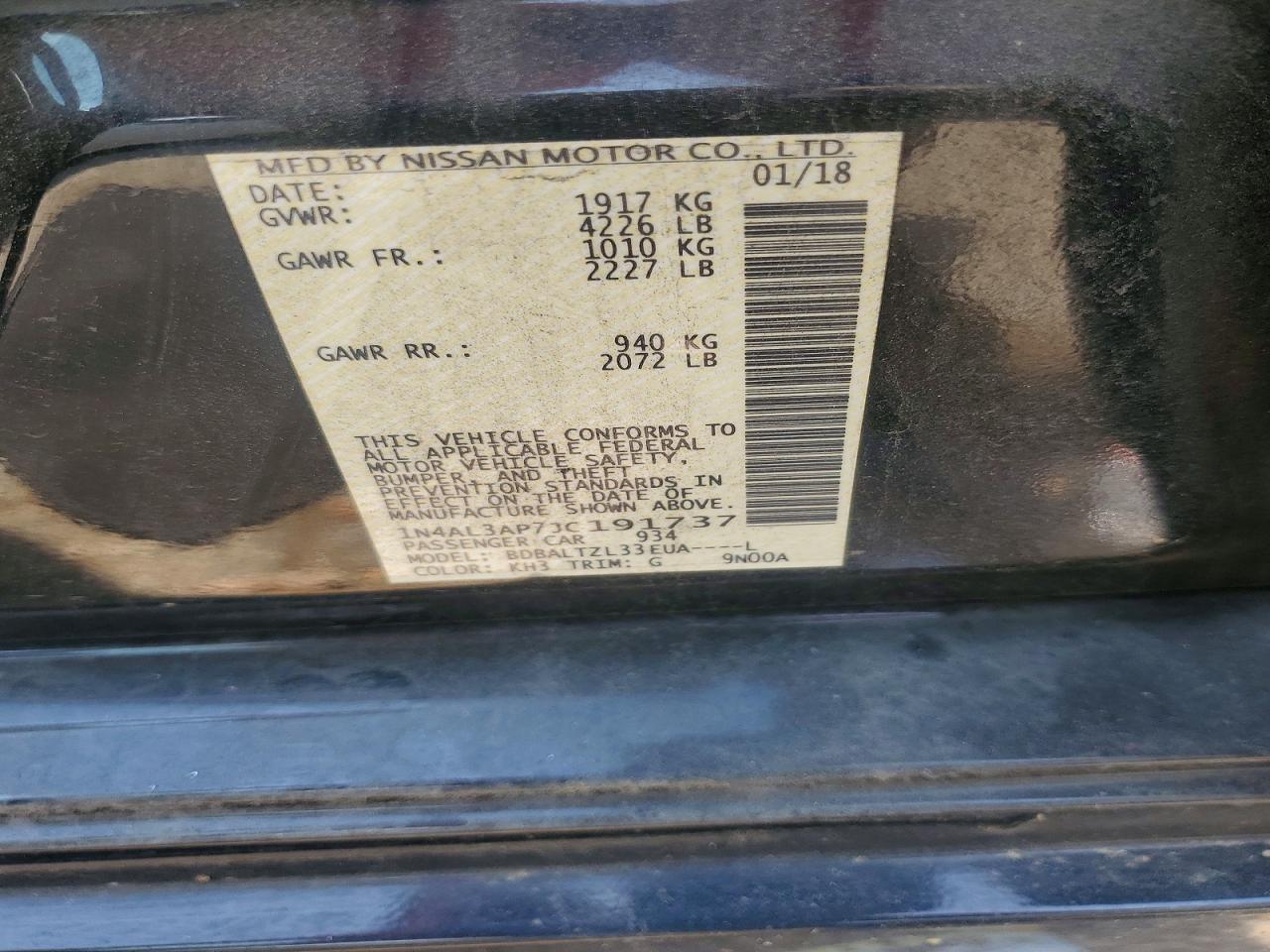 2018 NISSAN ALTIMA 2.5 SL photo 45