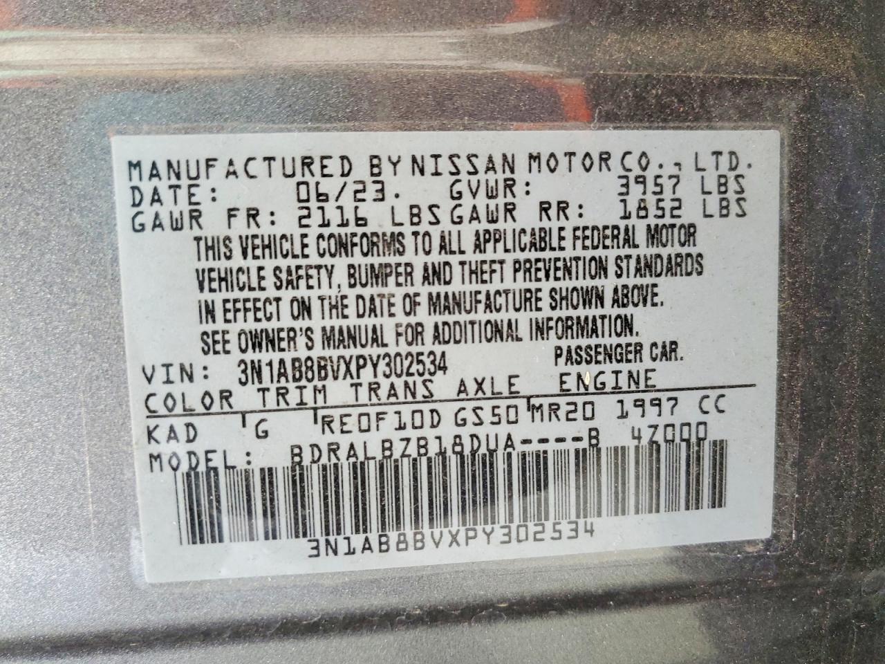 2023 NISSAN SENTRA S photo 23