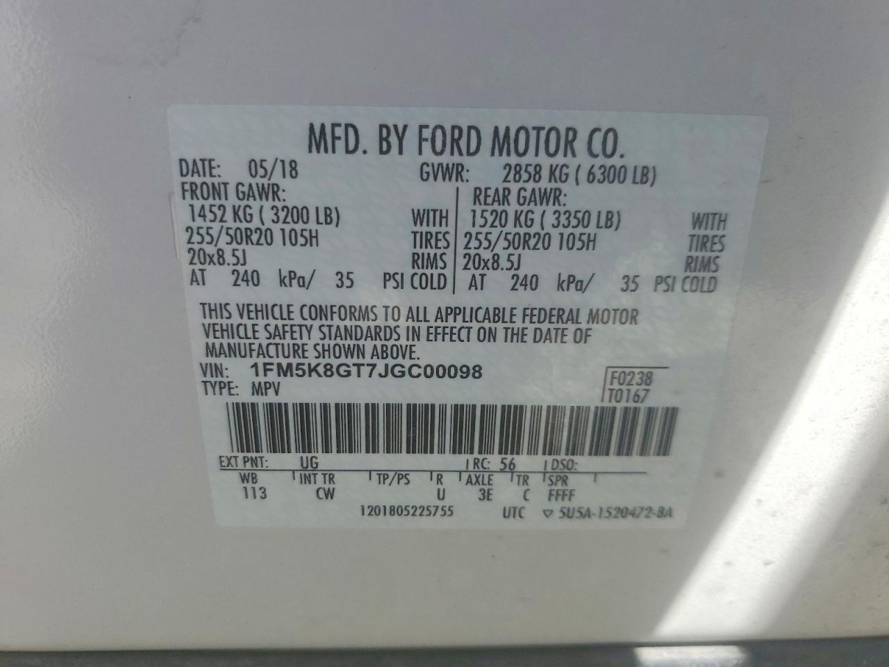 2018 FORD EXPLORER SPORT photo 25